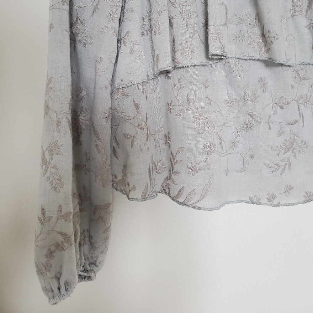 Zara embroidered top with ruffles - Picture 7 of 10